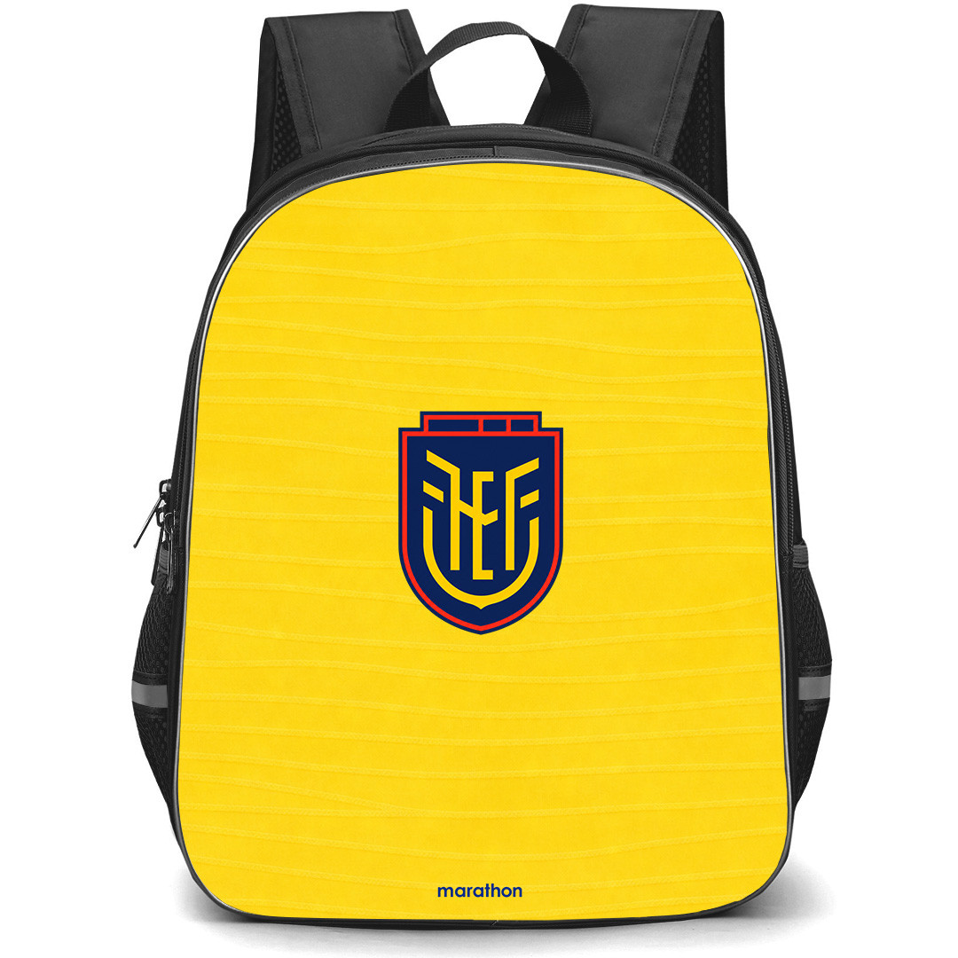 Fifa World Cup 2026 Ecuador Backpack School Bag StudentPack - Fifa World Cup 2026 Ecuador Home Flag Design Pattern