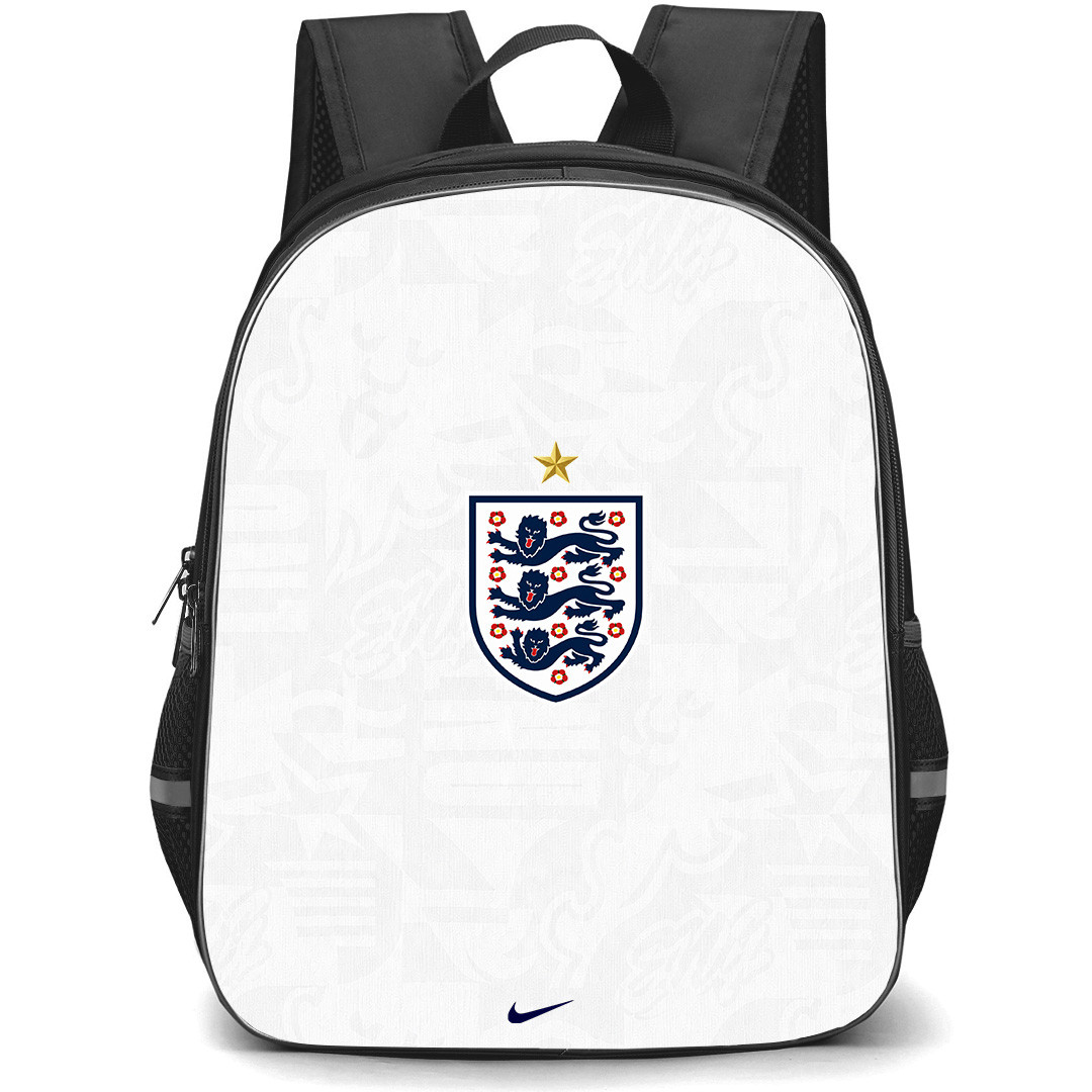 Fifa World Cup 2026 England Backpack School Bag StudentPack - Fifa World Cup 2026 England Home Flag Design Pattern