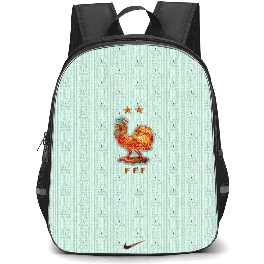 Fifa World Cup 2026 France Backpack School Bag StudentPack - Fifa World Cup 2026 France Away Flag Design Pattern