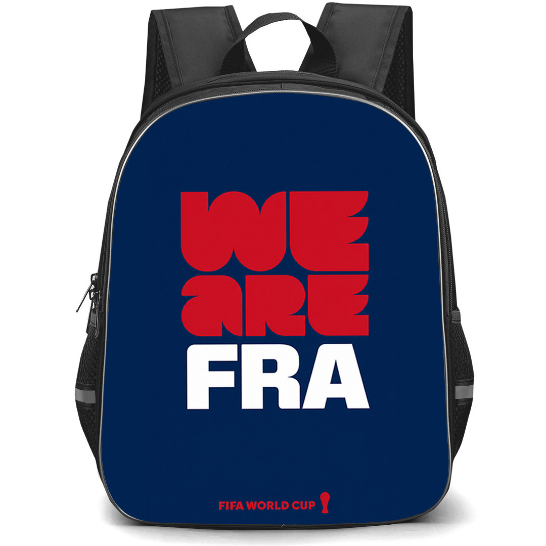 FIFA World Cup 2026 France Backpack School Bag StudentPack - FIFA World Cup 2026 France Pride Slogan Minimalist Poster