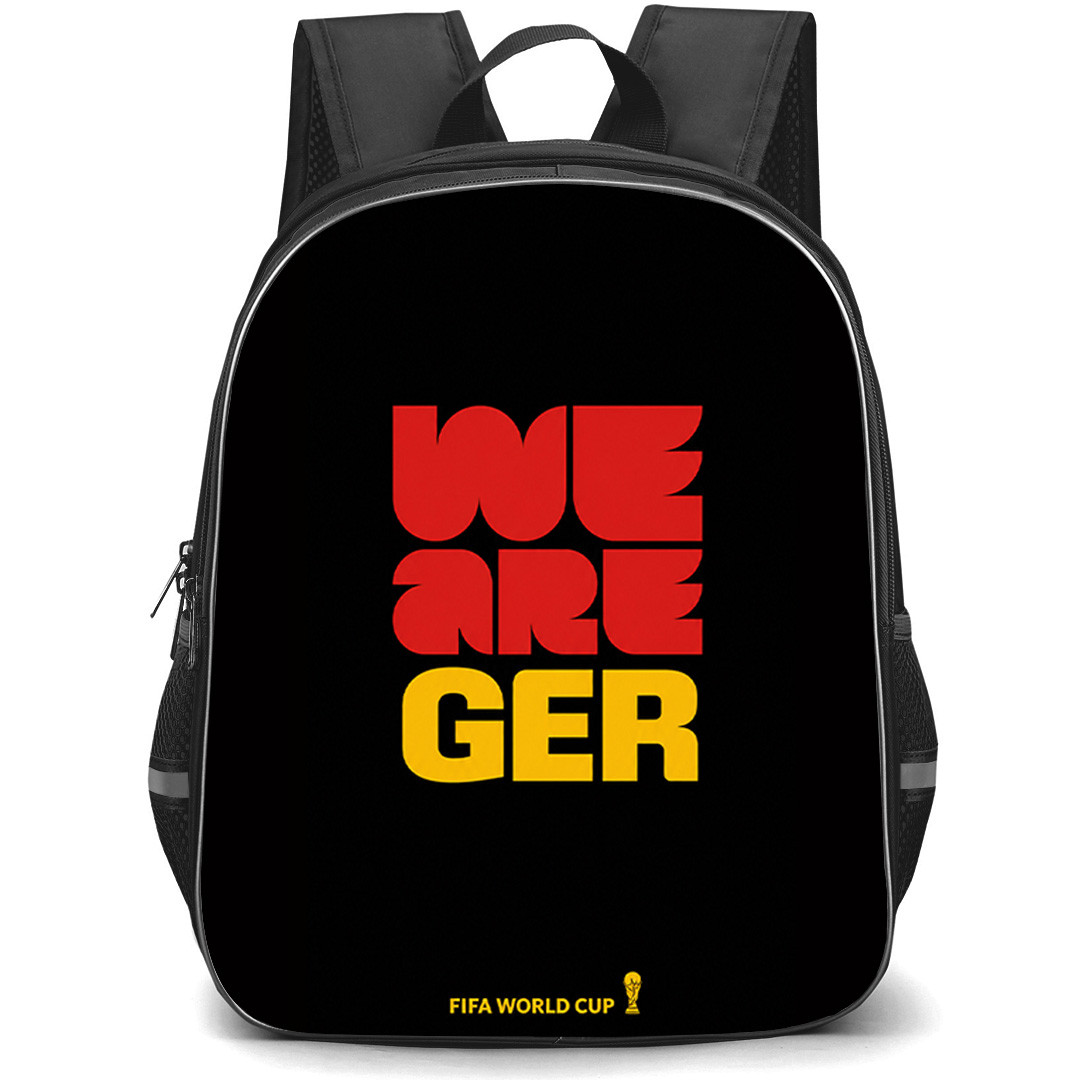 FIFA World Cup 2026 Germany Backpack School Bag StudentPack - FIFA World Cup 2026 Germany Pride Slogan Minimalist Poster