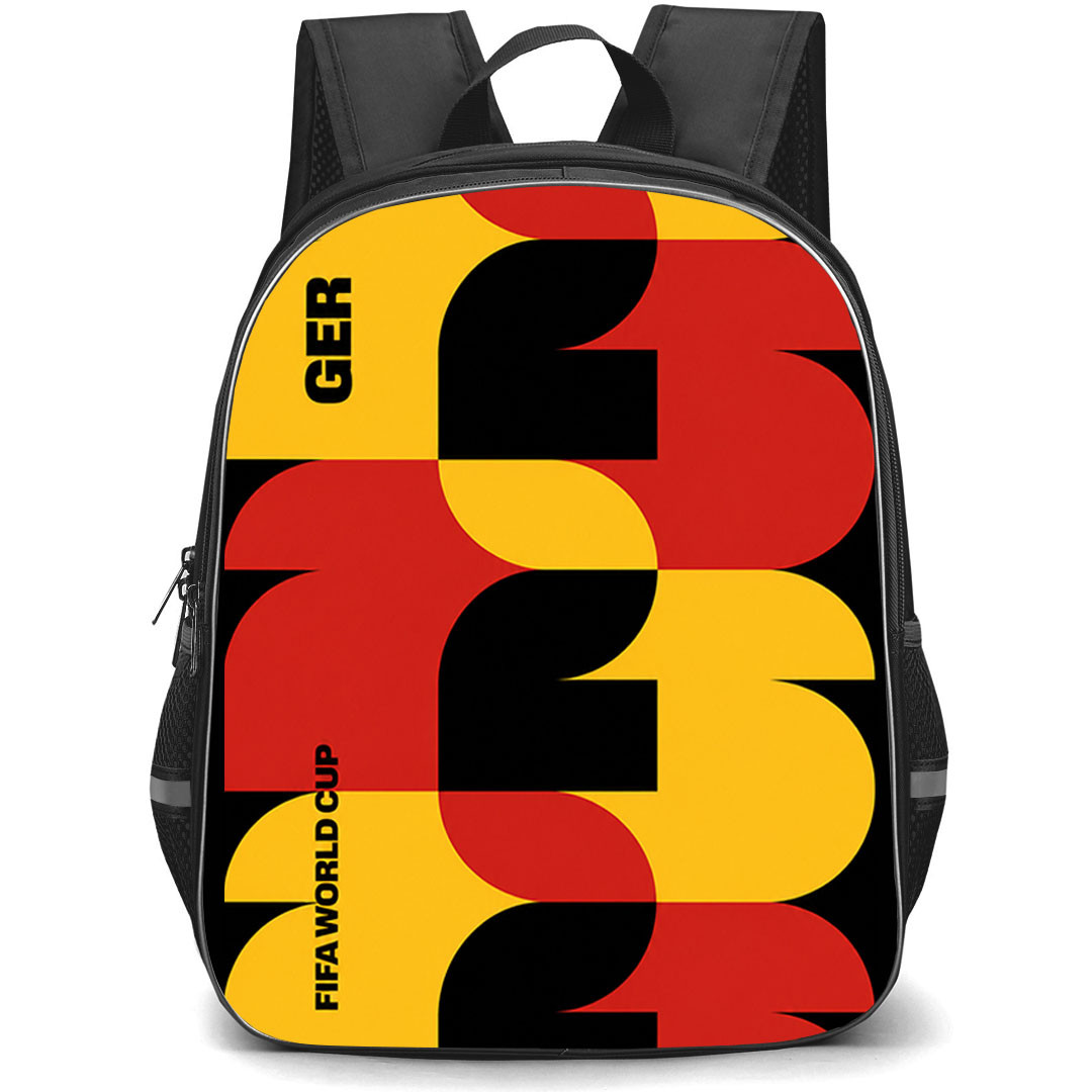 FIFA World Cup 2026 Germany Backpack School Bag StudentPack - FIFA World Cup 2026 Germany Retro Geometry Poster