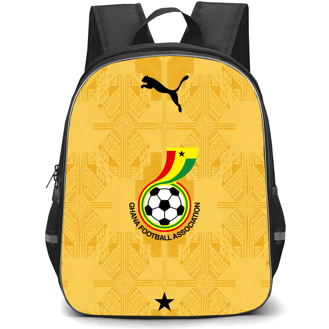 Fifa World Cup 2026 Ghana Backpack School Bag StudentPack - Fifa World Cup 2026 Ghana Away Flag Design Pattern