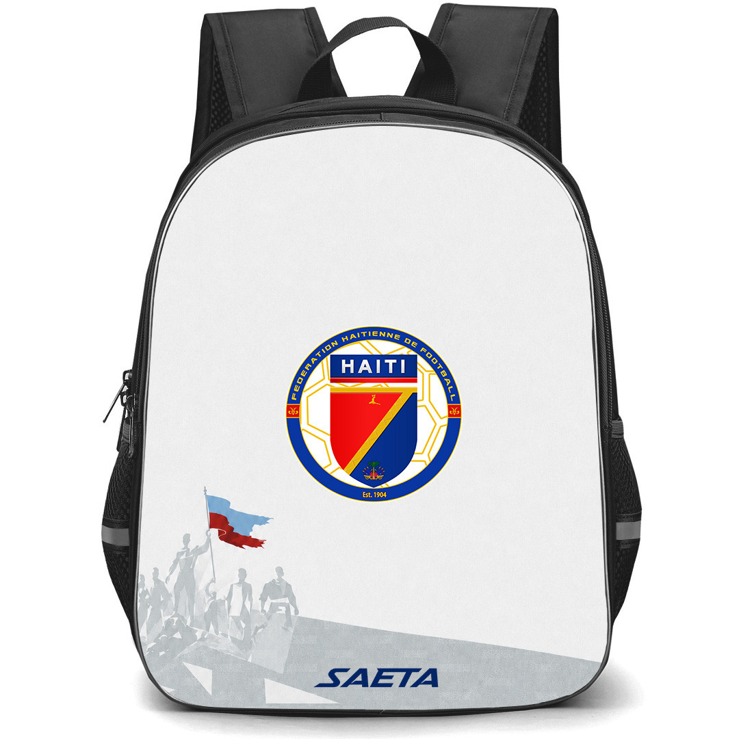 Fifa World Cup 2026 Haiti Backpack School Bag StudentPack - Fifa World Cup 2026 Haiti Away Flag Design Pattern