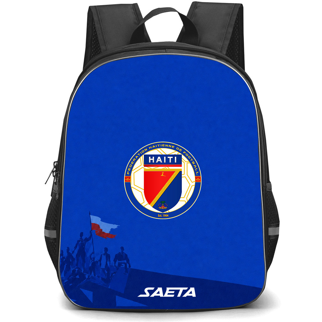 Fifa World Cup 2026 Haiti Backpack School Bag StudentPack - Fifa World Cup 2026 Haiti Home Flag Design Pattern