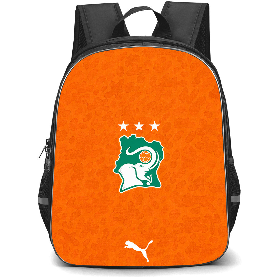 Fifa World Cup 2026 Ivory Coast Backpack School Bag StudentPack - Fifa World Cup 2026 Ivory Coast Home Flag Design Pattern