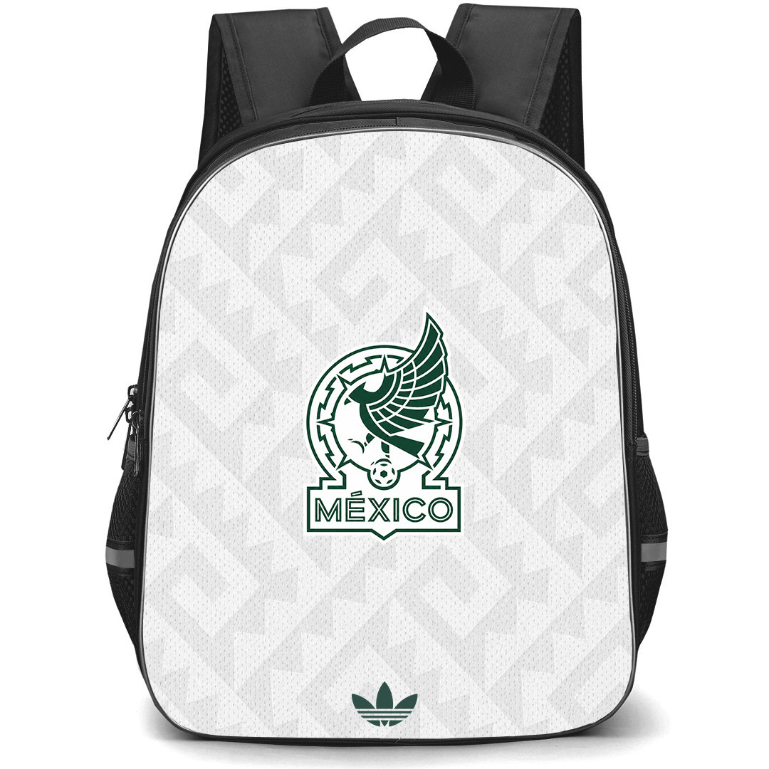 Fifa World Cup 2026 Mexico Backpack School Bag StudentPack - Fifa World Cup 2026 Mexico Away Flag Design Pattern
