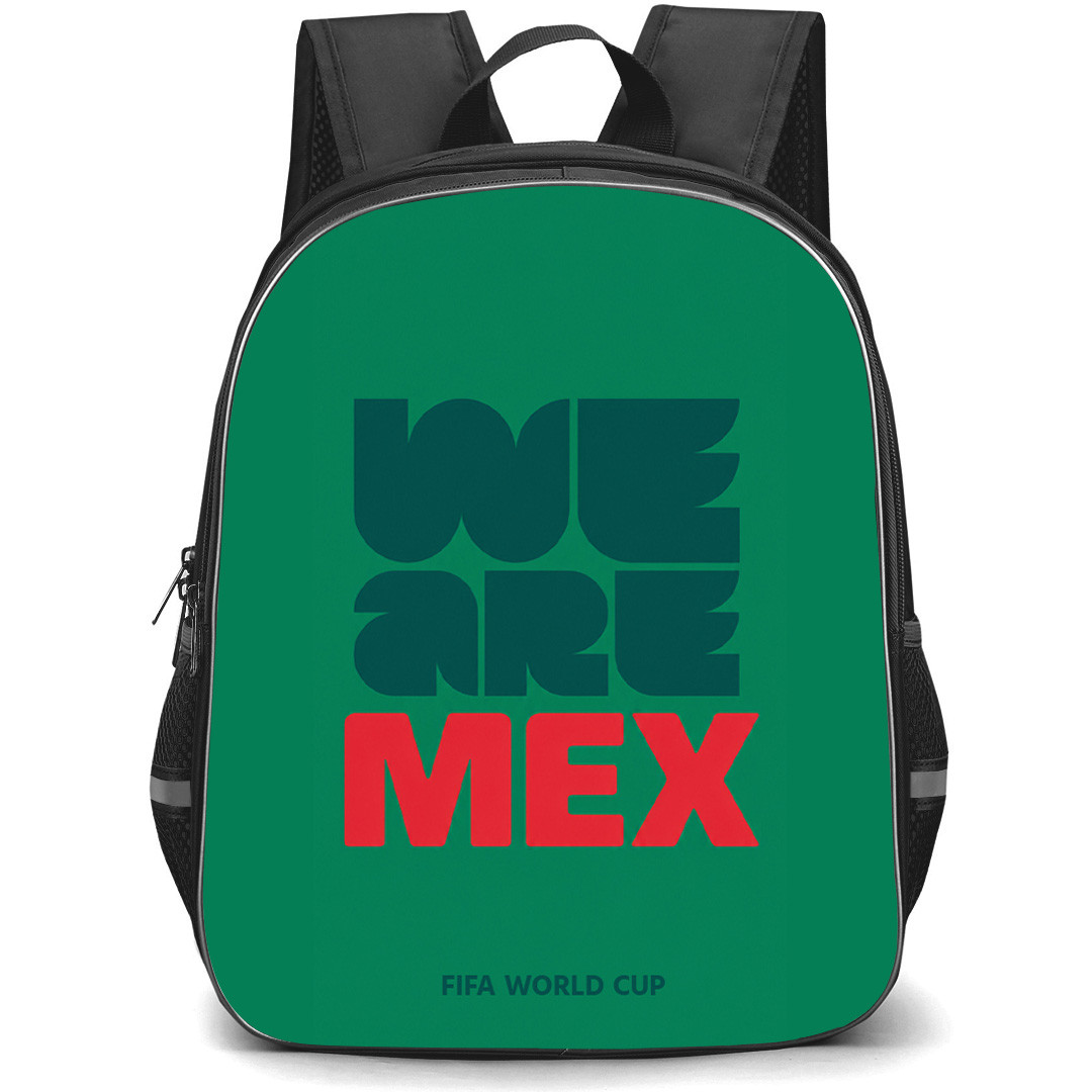 FIFA World Cup 2026 Mexico Backpack School Bag StudentPack - FIFA World Cup 2026 Mexico Pride Slogan Minimalist Poster