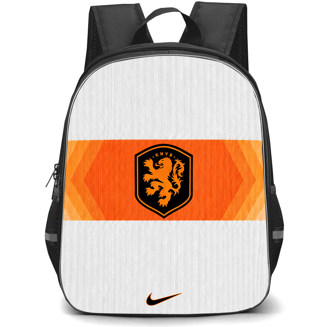 Fifa World Cup 2026 Netherlands Backpack School Bag StudentPack - Fifa World Cup 2026 Netherlands Away Flag Design Pattern