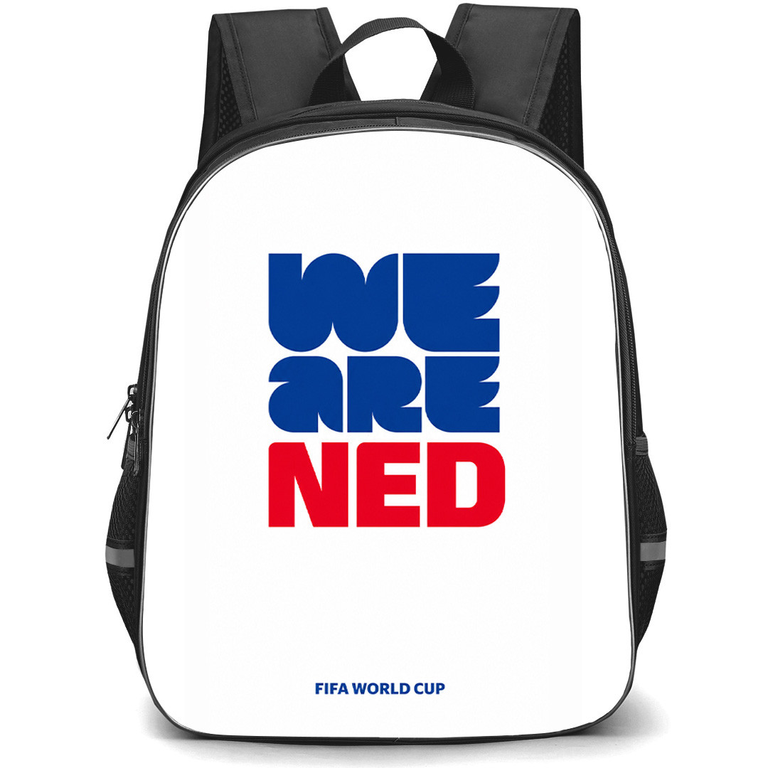 FIFA World Cup 2026 Netherlands Backpack School Bag StudentPack - FIFA World Cup 2026 Netherlands Pride Slogan Minimalist Poster