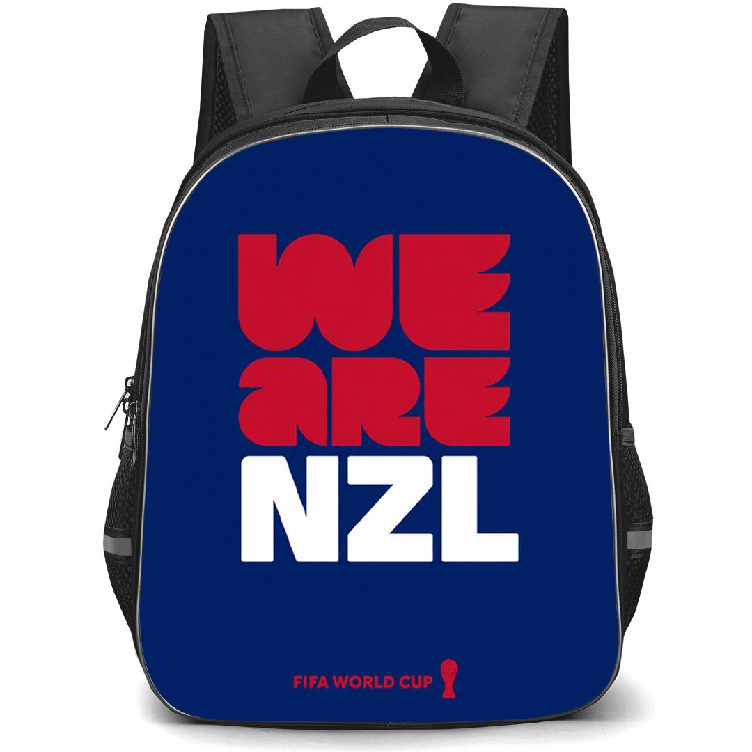 FIFA World Cup 2026 New Zealand Backpack School Bag StudentPack - FIFA World Cup 2026 New Zealand Slogan Minimalist Poster