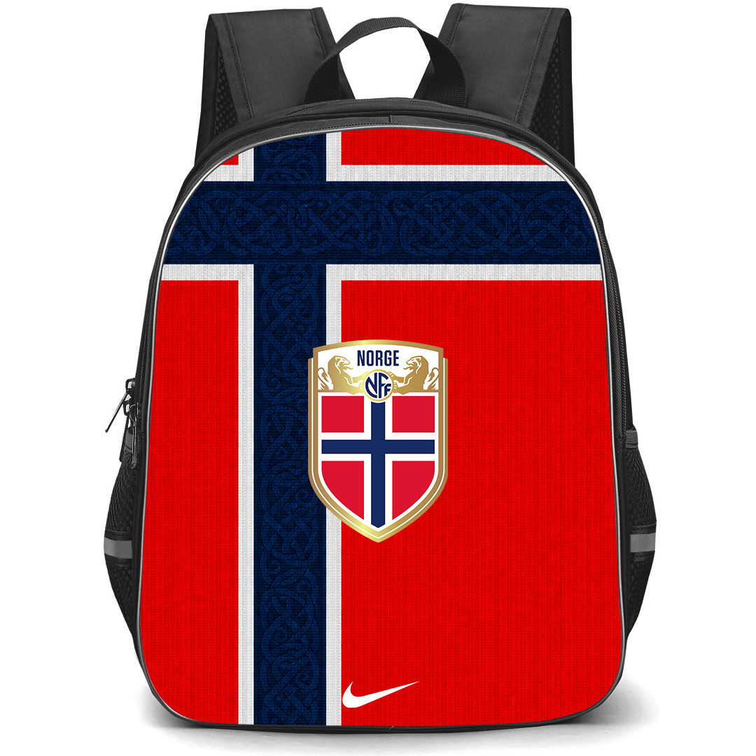 Fifa World Cup 2026 Norway Backpack School Bag StudentPack - Fifa World Cup 2026 Norway Home Flag Design Pattern