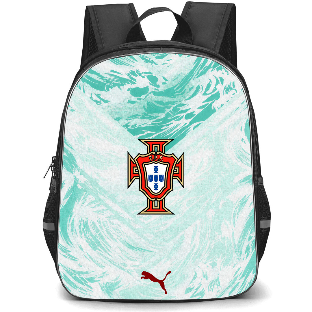 Fifa World Cup 2026 Portugal Backpack School Bag StudentPack - Fifa World Cup 2026 Portugal Away Flag Design Pattern
