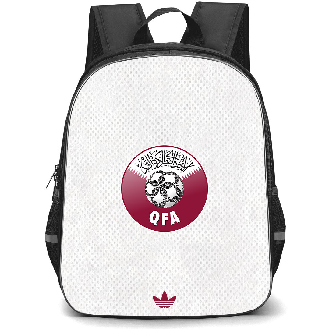 Fifa World Cup 2026 Qatar Backpack School Bag StudentPack - Fifa World Cup 2026 Qatar Away Flag Design Pattern