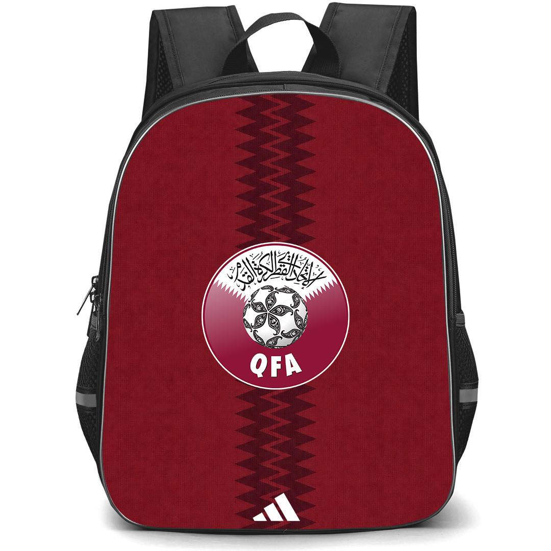 Fifa World Cup 2026 Qatar Backpack School Bag StudentPack - Fifa World Cup 2026 Qatar Home Flag Design Pattern