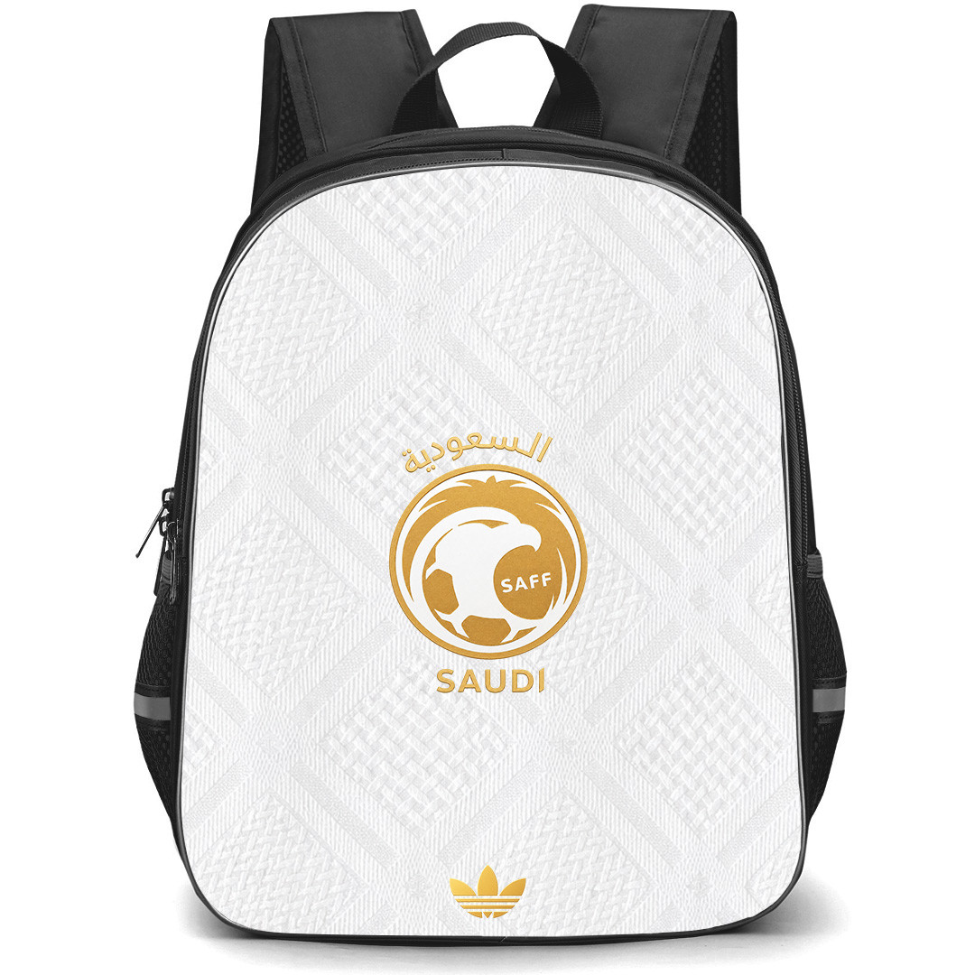 Fifa World Cup 2026 Saudi Arabia Backpack School Bag StudentPack - Fifa World Cup 2026 Saudi Arabia Away Flag Design Pattern