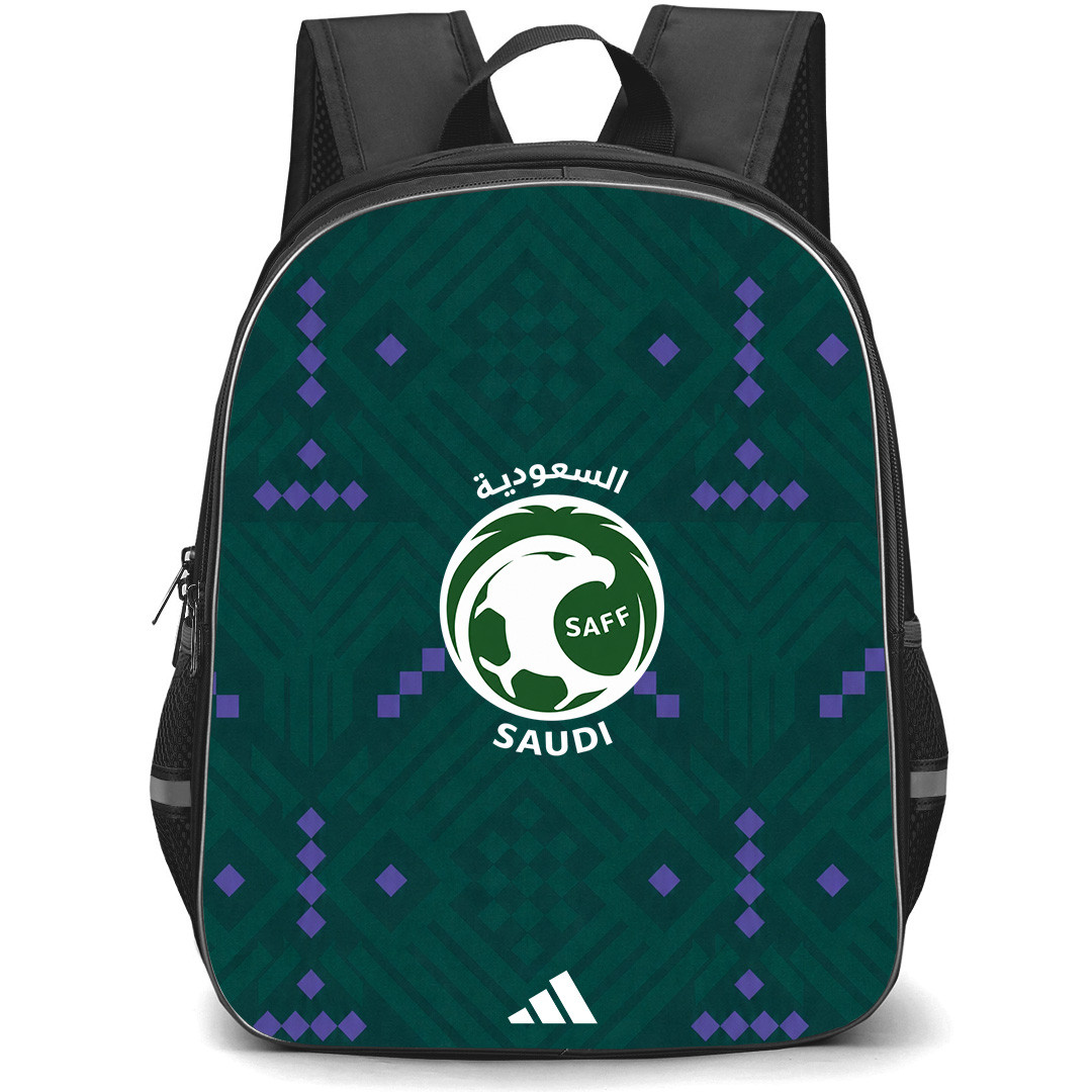 Fifa World Cup 2026 Saudi Arabia Backpack School Bag StudentPack - Fifa World Cup 2026 Saudi Arabia Home Flag Design Pattern