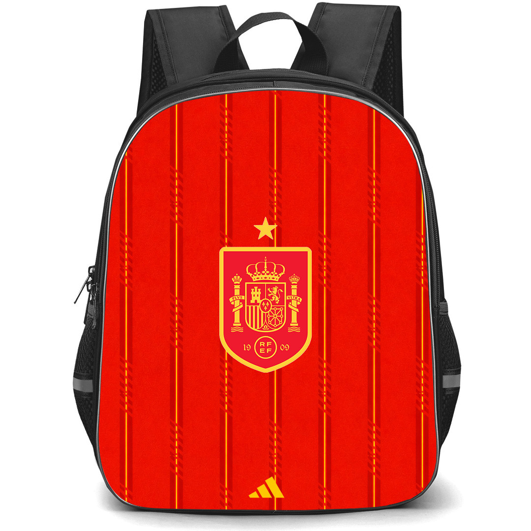 Fifa World Cup 2026 Spain Backpack School Bag StudentPack - Fifa World Cup 2026 Spain Home Flag Design Pattern