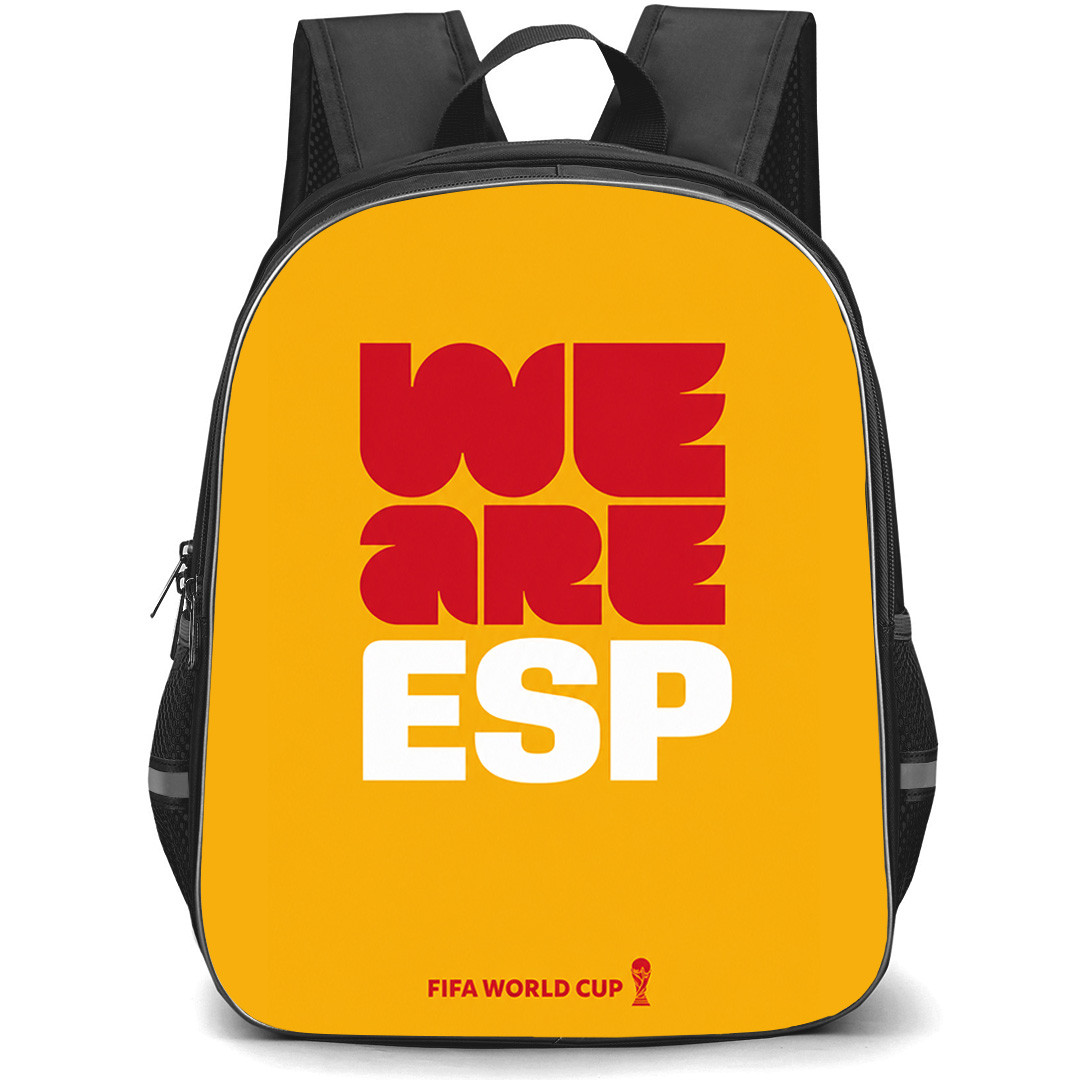 FIFA World Cup 2026 Spain Backpack School Bag StudentPack - FIFA World Cup 2026 Spain Pride Slogan Minimalist Poster