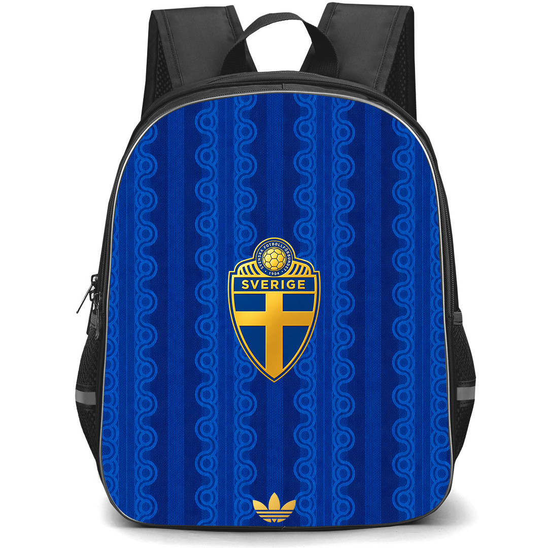 Fifa World Cup 2026 Sweden Backpack School Bag StudentPack - Fifa World Cup 2026 Sweden Away Flag Design Pattern