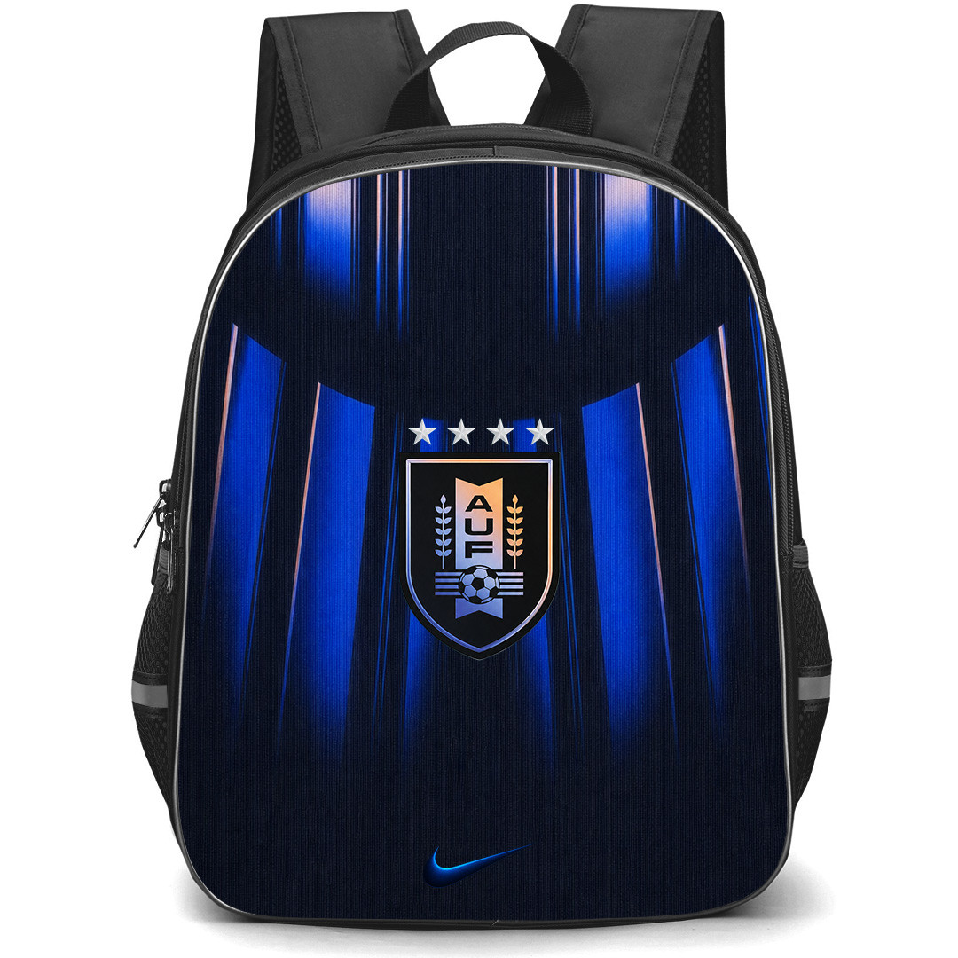 Fifa World Cup 2026 Uruguay Backpack School Bag StudentPack - Fifa World Cup 2026 Uruguay Away Flag Design Pattern