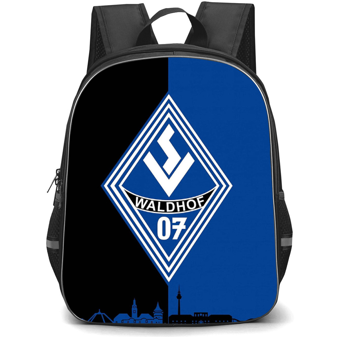 SV Waldhof Mannheim 07 Backpack School Bag StudentPack - Logo In Black And Blue Background Football Club