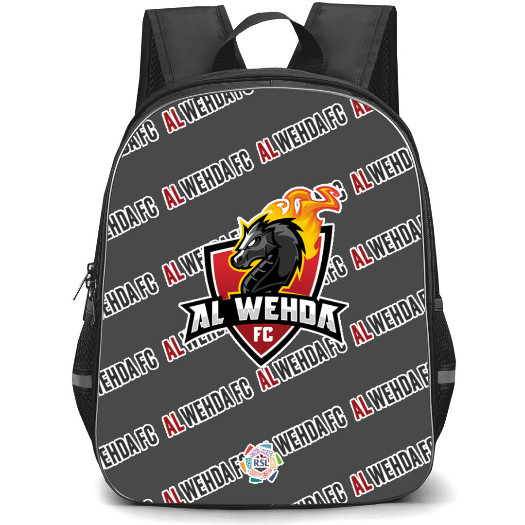 AL Wehda FC Football Club Backpack StudentPack - Wehda Football Club Medley Monogram Wordmark