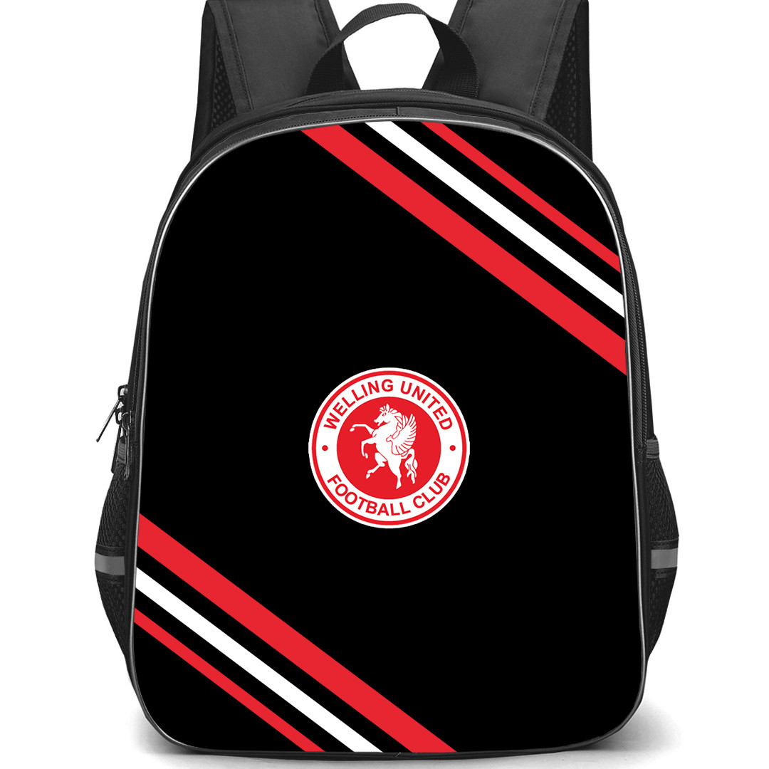 Welling United Football Club Backpack School Bag StudentPack - Welling United Football Club Large Logo With Stripe