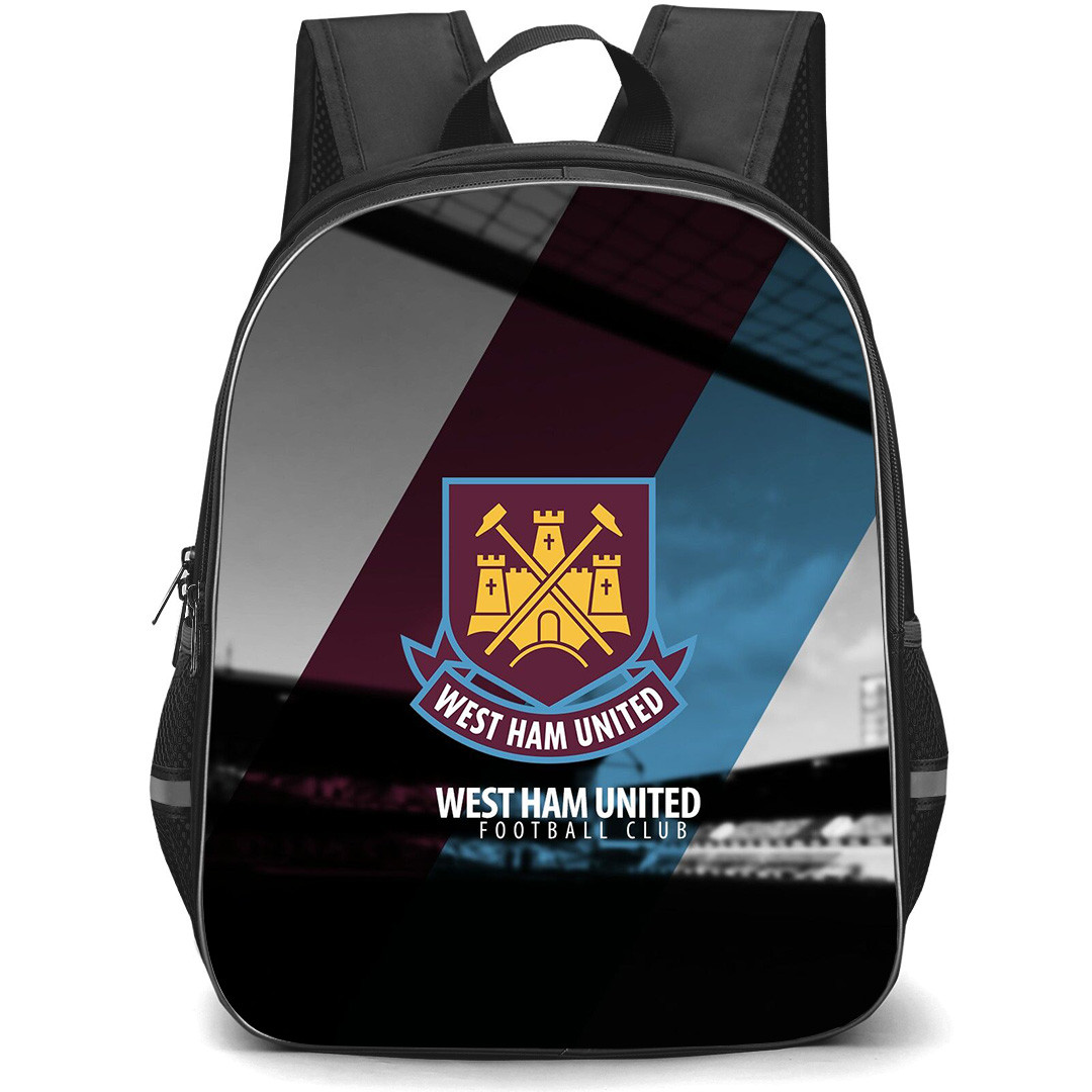 West Ham United F.C. Backpack StudentPack - West Ham United F.C. Logo Stripe Background