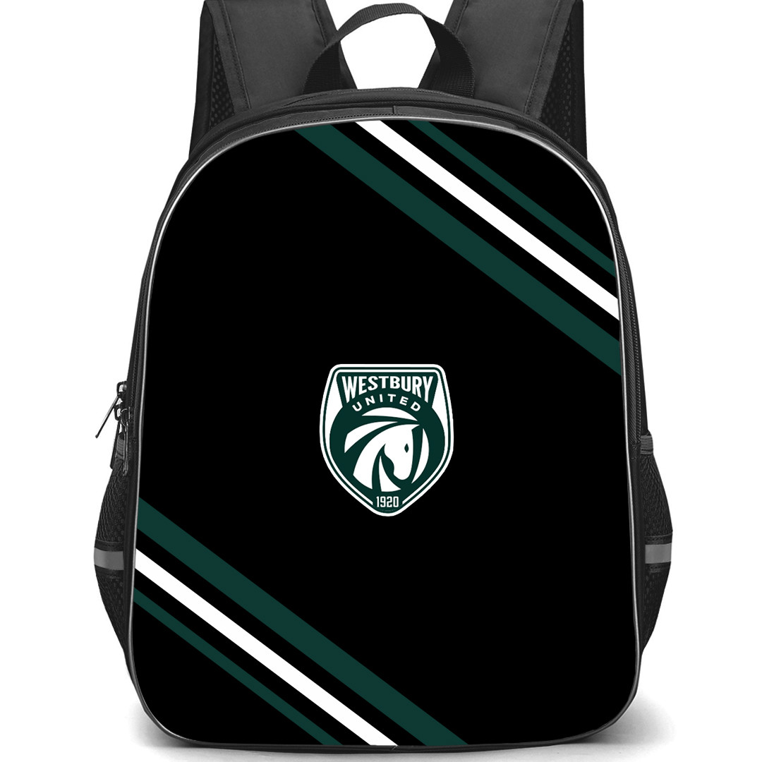 Westbury United Football Club Backpack School Bag StudentPack - Westbury United Football Club Large Logo With Stripe