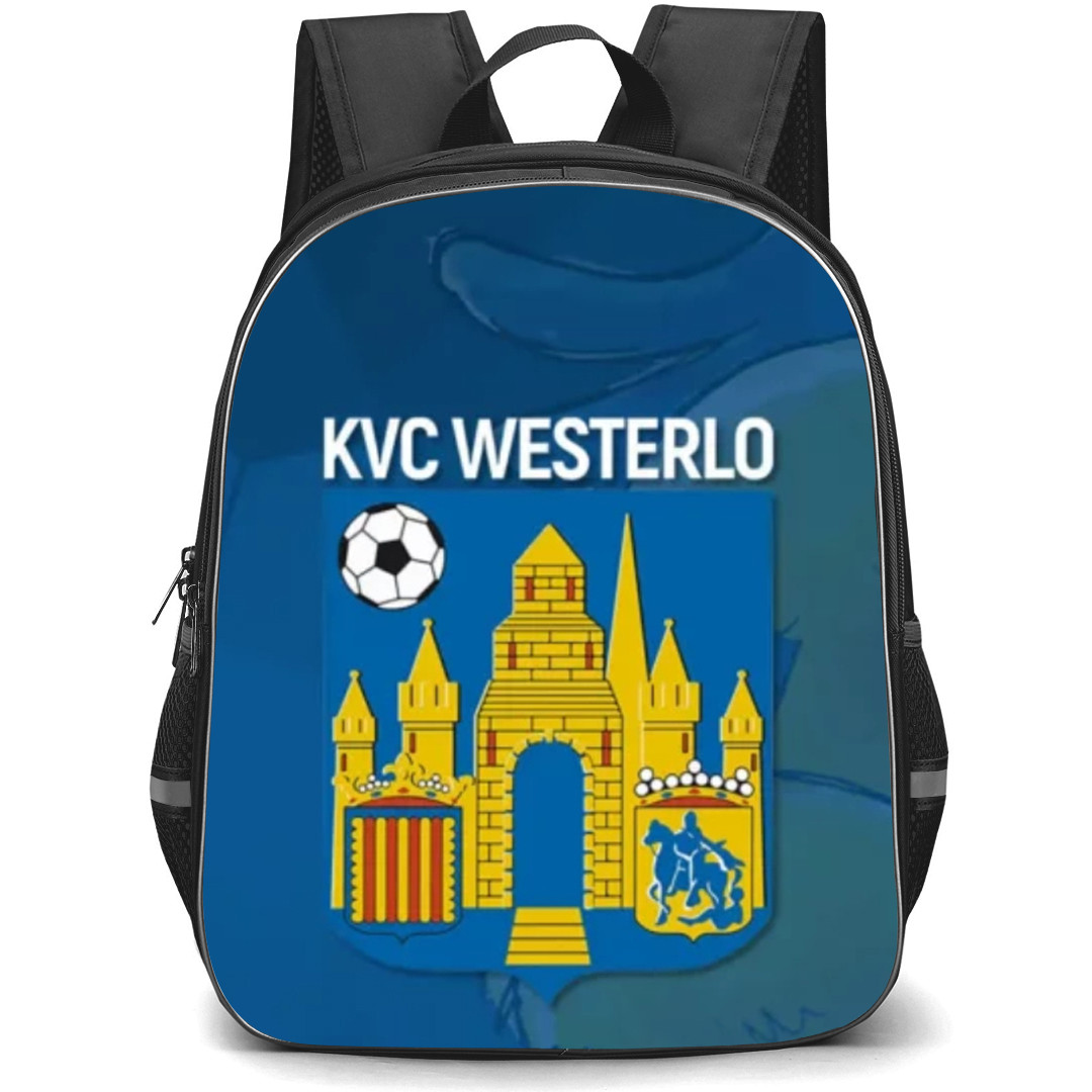 KVC Westerlo Backpack School Bag StudentPack - Logo Overlay In Blue Background Football Club