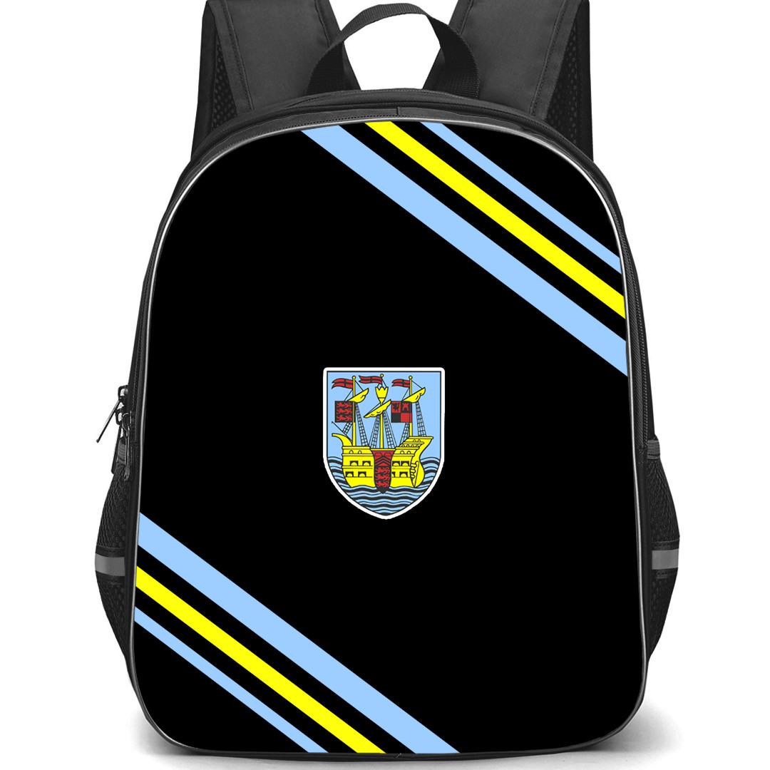 Weymouth Football Club Backpack School Bag StudentPack - Weymouth Football Club Large Logo With Stripe