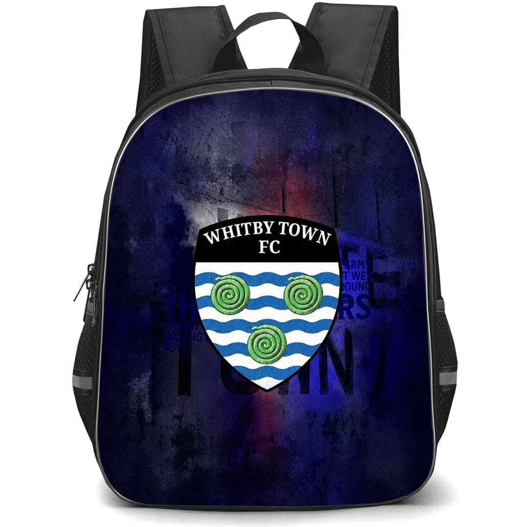 Whitby Town Backpack School Bag StudentPack - Logo Grunge Background Football Club