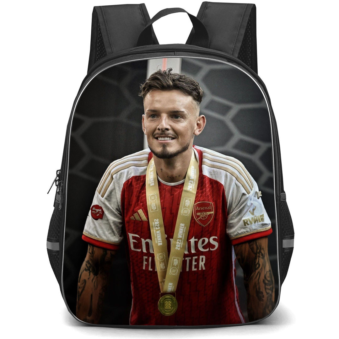 Ben White Backpack StudentPack - Ben White Arsenal F.C. Portrait With Winning Medel