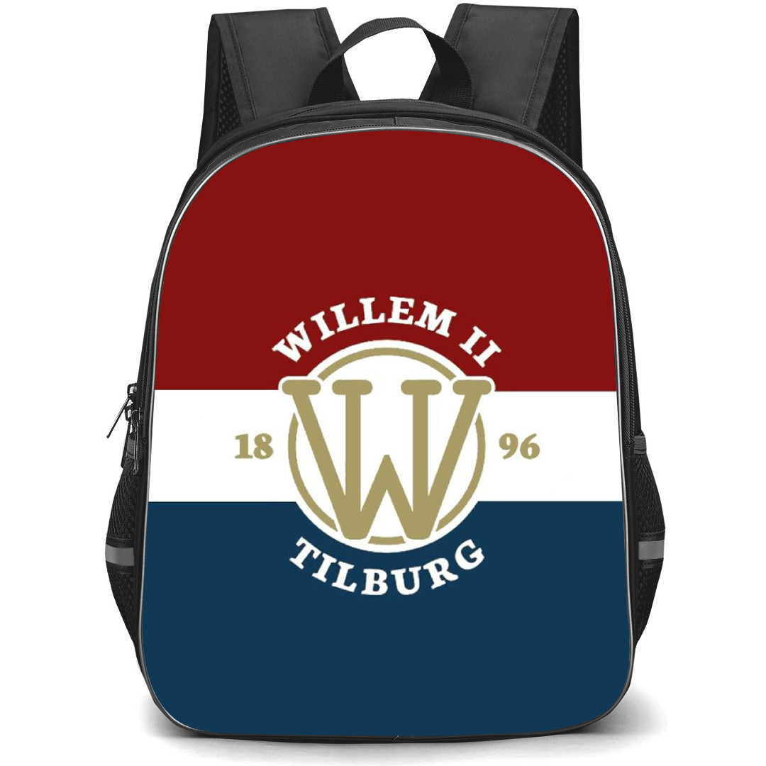 Willem II Tilburg Backpack School Bag StudentPack - Logo In Red Navy White Background Football Club