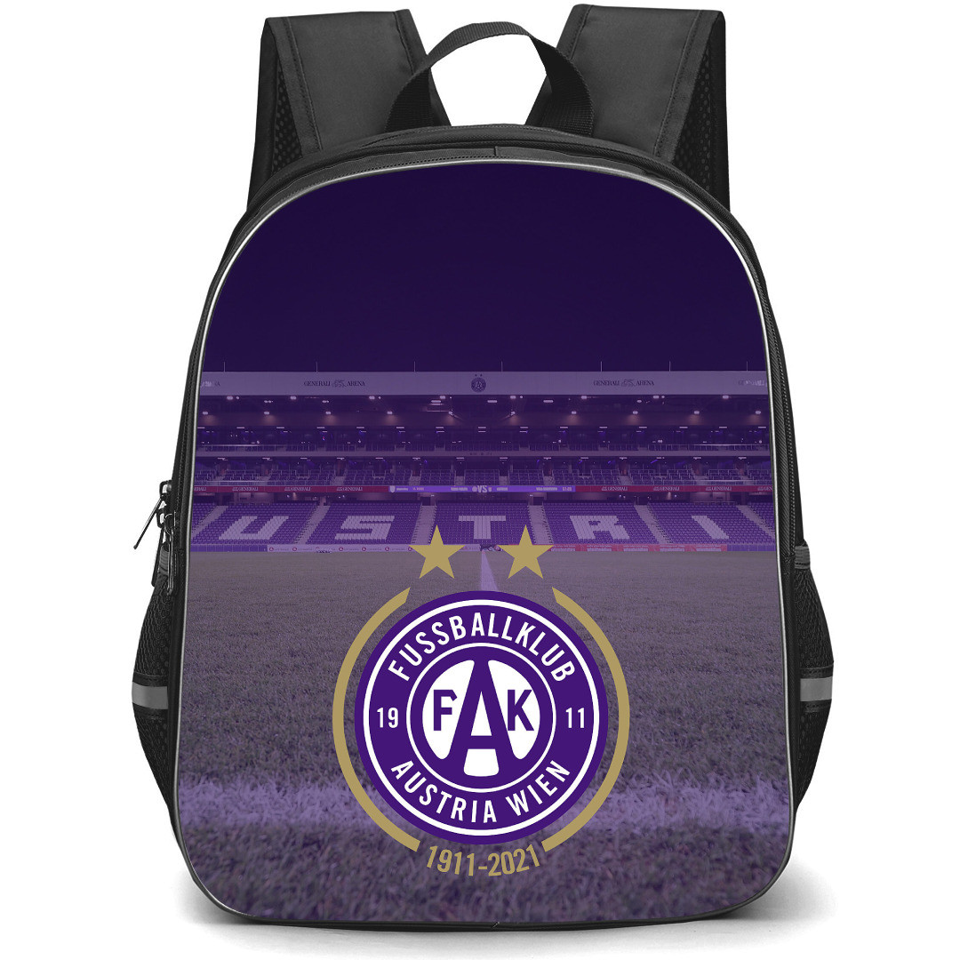 FK Austria Wien Backpack School Bag StudentPack - Logo In Field Stadium Violet Background