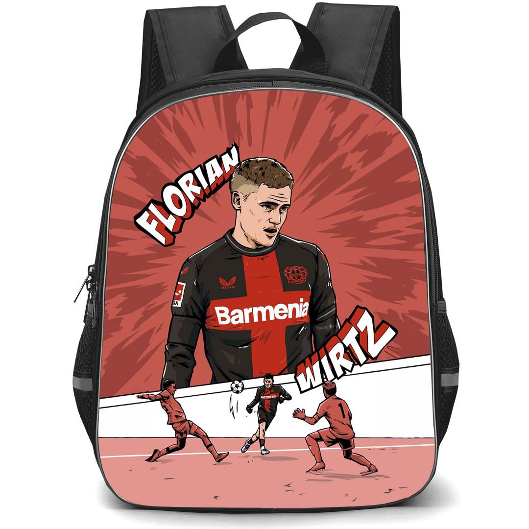 Florian Wirtz School Backpack StudentPack - Bayer 04 Leverkusen Florian Wirtz Illustration Art Sticker By Pekataru