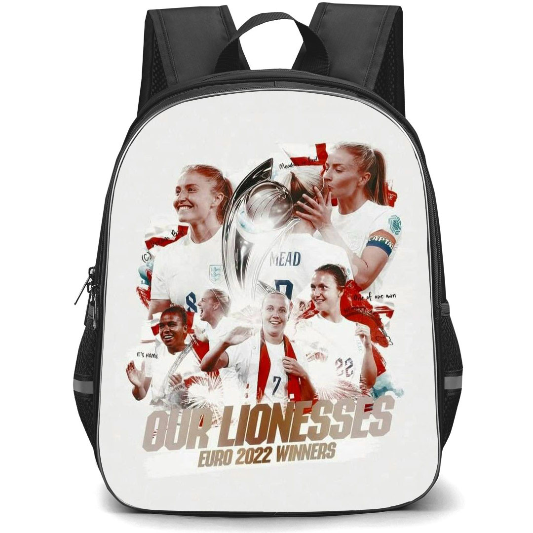 England Women's National Football Team Backpack StudentPack - England Women's National Football Team Our Lionesses Euro22 Winner Poster