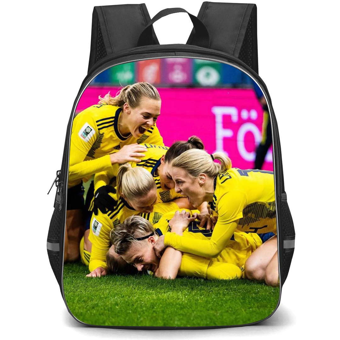 Sweden Women's National Football Team Backpack StudentPack - Sweden Women's National Football Team Celebration On The Ground