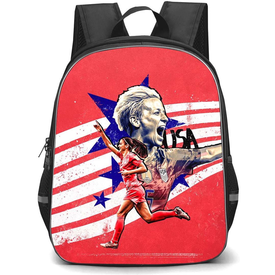 United States Women's National Football Team Backpack StudentPack - United States Women's National Football Team Celebration Red Graphic Art