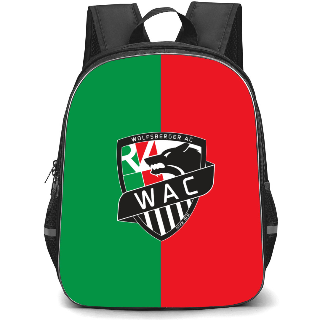Wolfsberger AC Backpack School Bag StudentPack - Logo In Green And Red Background