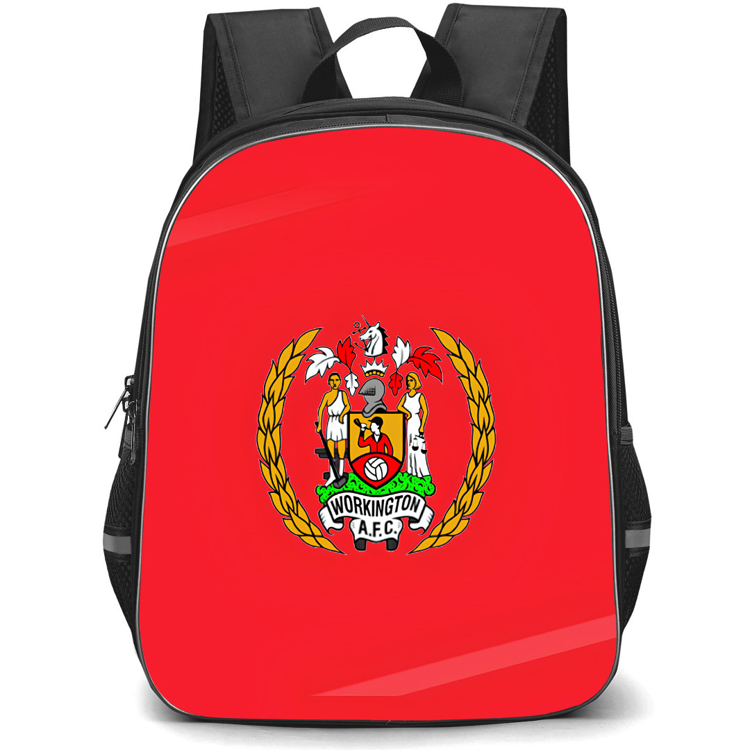 Workington Backpack School Bag StudentPack - Logo In Red Background Football Club
