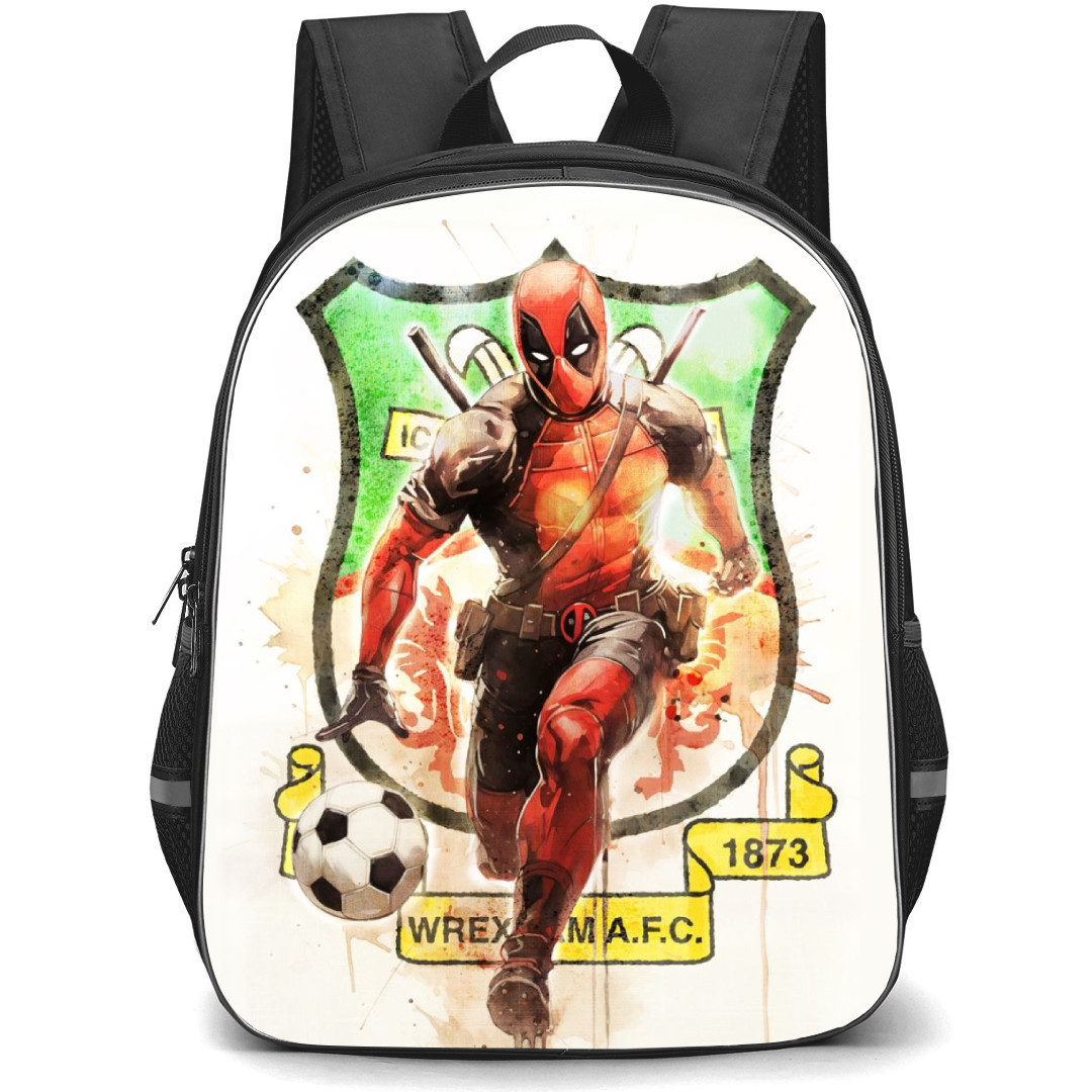 Wrexham Backpack StudentPack - Wrexham Deadpool Illustration White Background