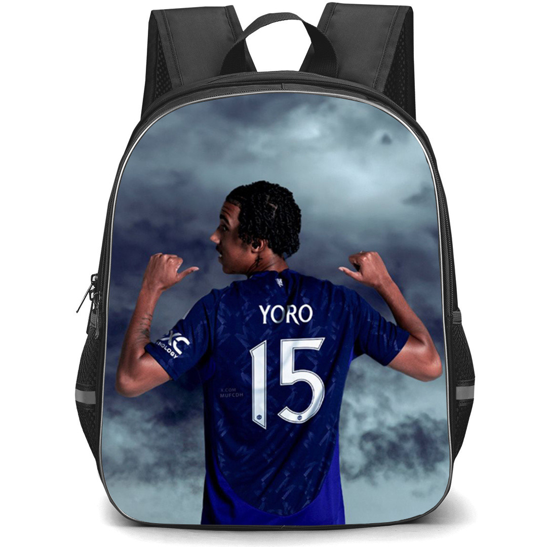 Leny Yoro Backpack StudentPack - Leny Yoro 15 Standing Back Showing Jersey On Dark Cloud Background