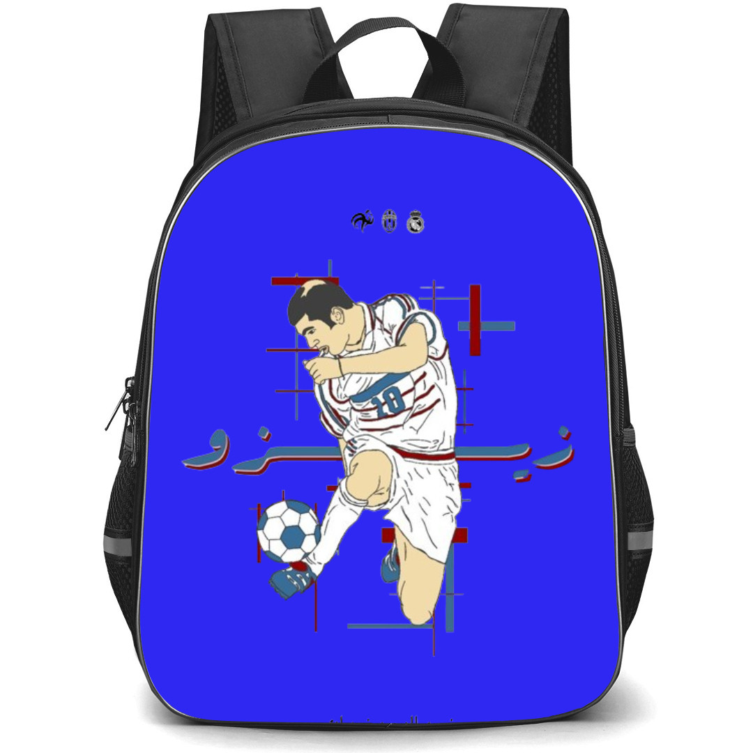 Zinedine Zidane Backpack StudentPack - Zinedine Zidane Catching Ball Arab Font