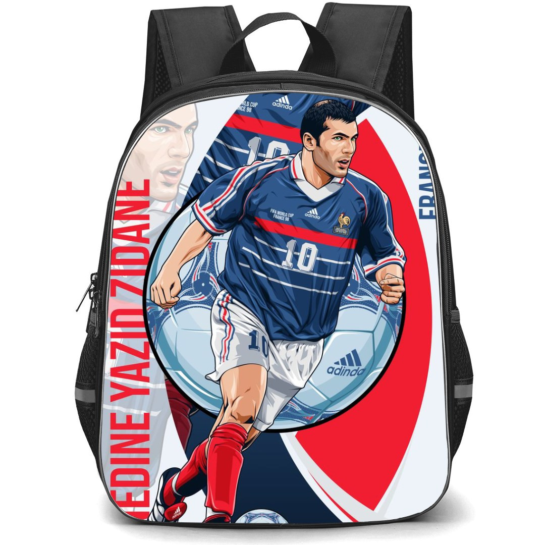 Zinedine Zidane Backpack StudentPack - Zinedine Zidane France 98 Poster Comic Art