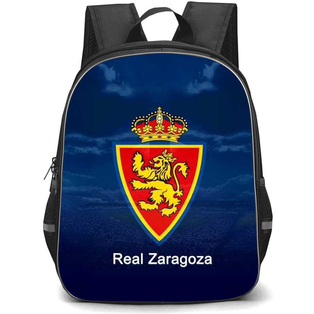 Real Zaragoza Backpack School Bag StudentPack - Real Zaragoza Logo On Blue Background Football Club