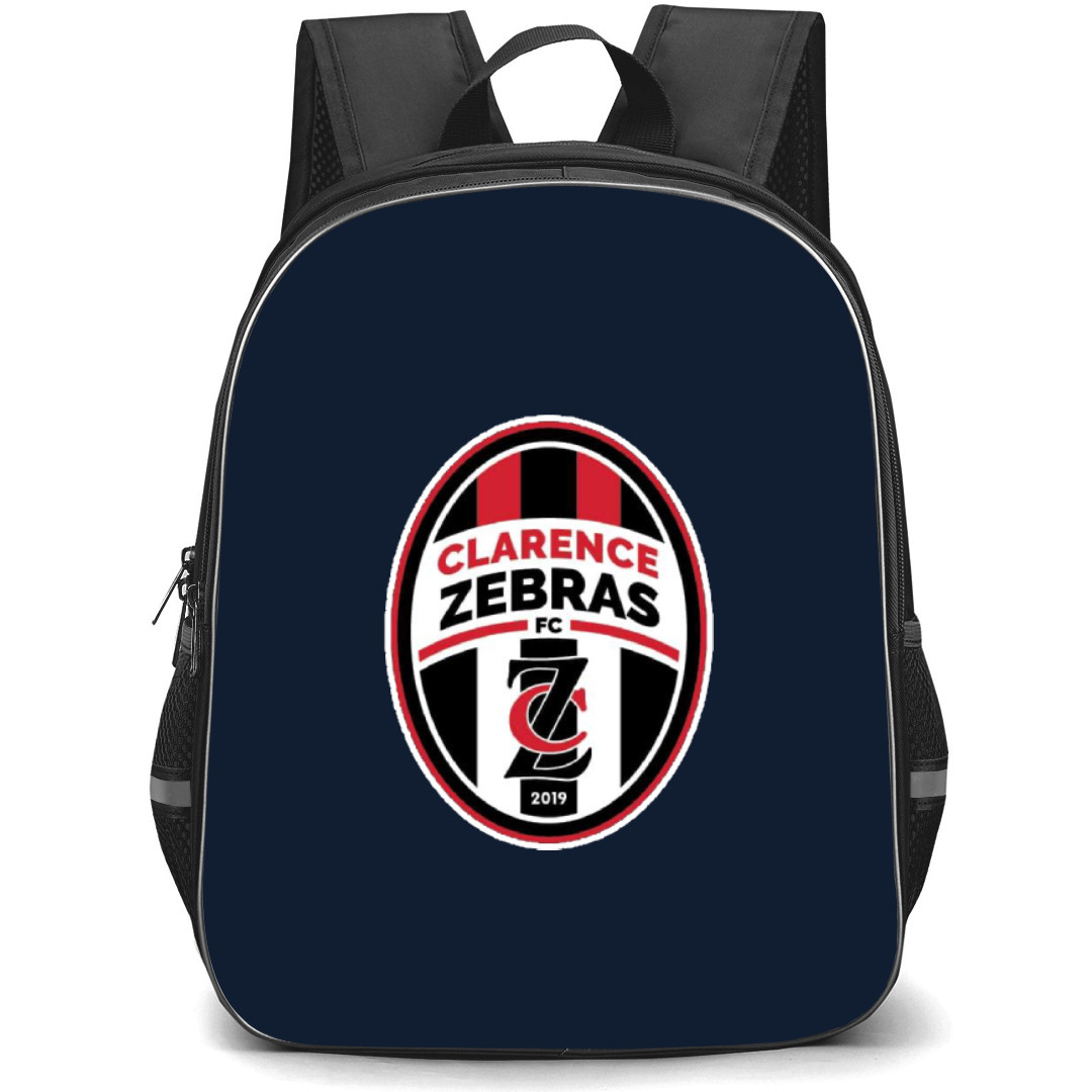 Clarence Zebras Football Club Backpack School Bag StudentPack - Large Logo