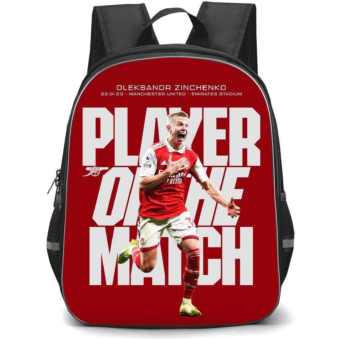 Oleksandr Zinchenko Backpack StudentPack - Oleksandr Zinchenko Arsenal F.C. Player Of The Match Poster