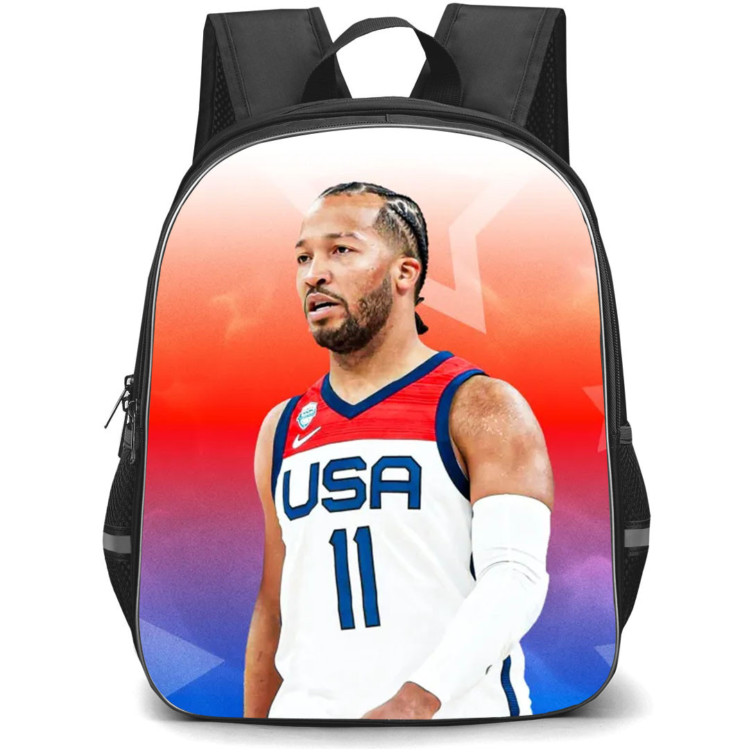 Fiba World Cup 2023 Jalen Brunson Backpack StudentPack - Jalen Brunson USA 11 Side Portrait Poster